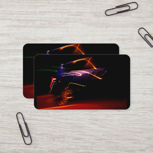 carte de visite de danse de voiture violet (Devant/Arrière en situation)