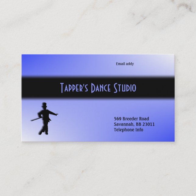 Carte de visite de danse Tap (Devant)