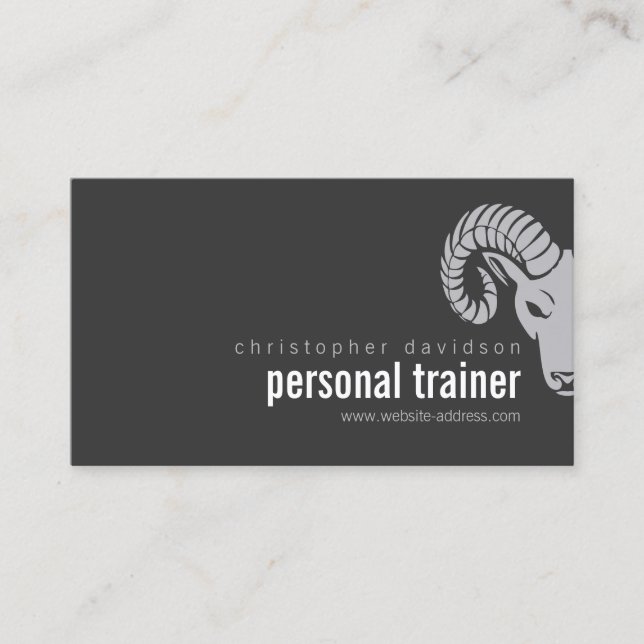 Carte de visite de décalage de tête en gras modern (Devant)