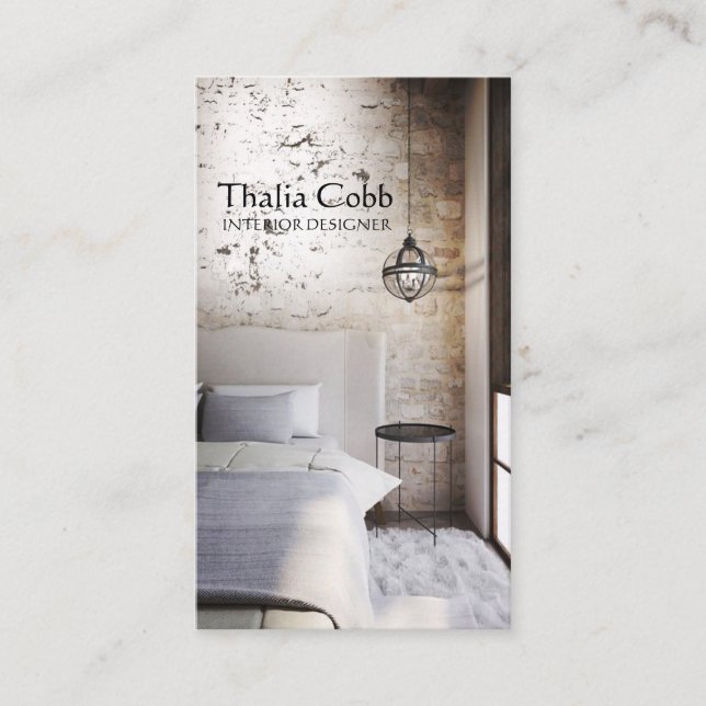 Carte de visite de décorateur de Chambre de (Devant)