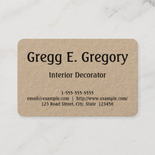 Carte de visite de décorateur intérieur propre e