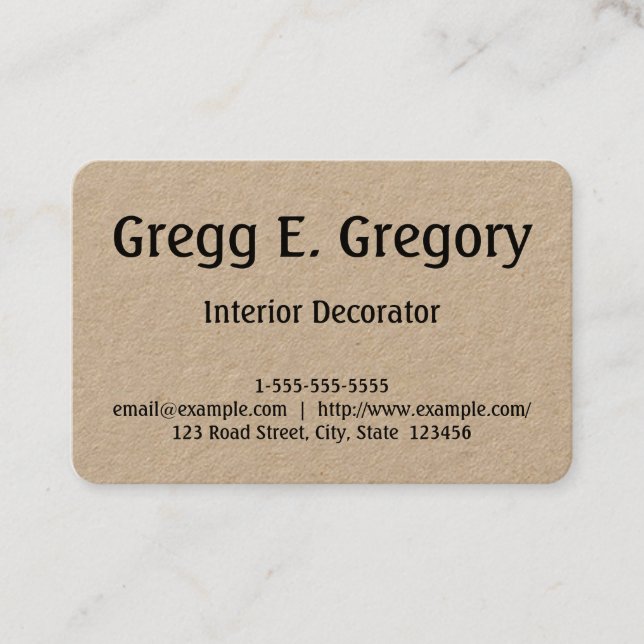 Carte de visite de décorateur intérieur propre et  (Devant)