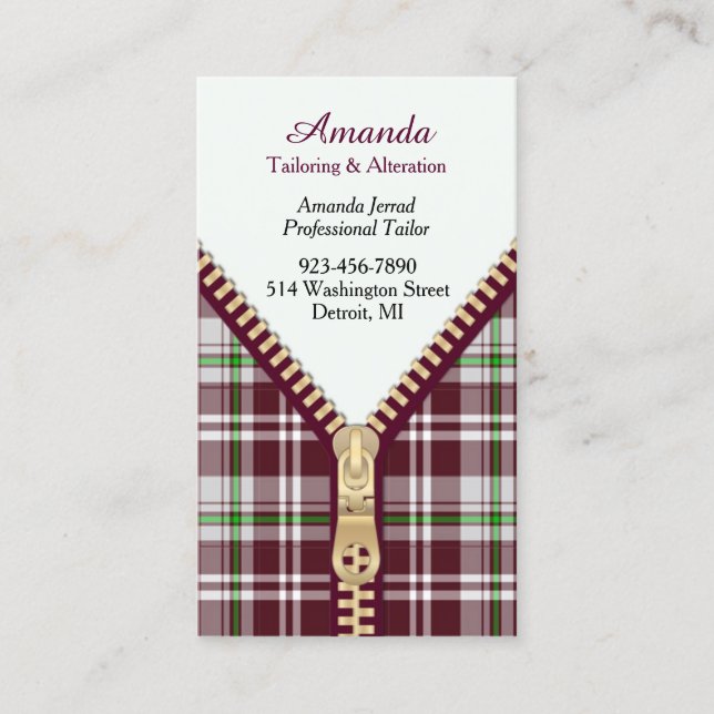 Carte de visite de découpage de mode (Devant)