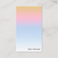 Carte de visite de dégradé Ombre minimal moderne