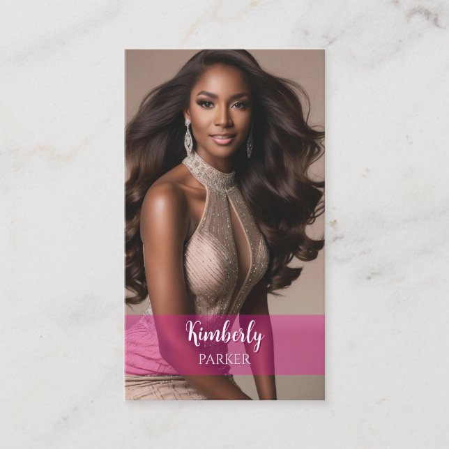 Carte de visite de dégradé rose pâle couleur (Devant)