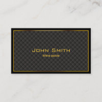Carte de visite de dégustation de vin Gold Border