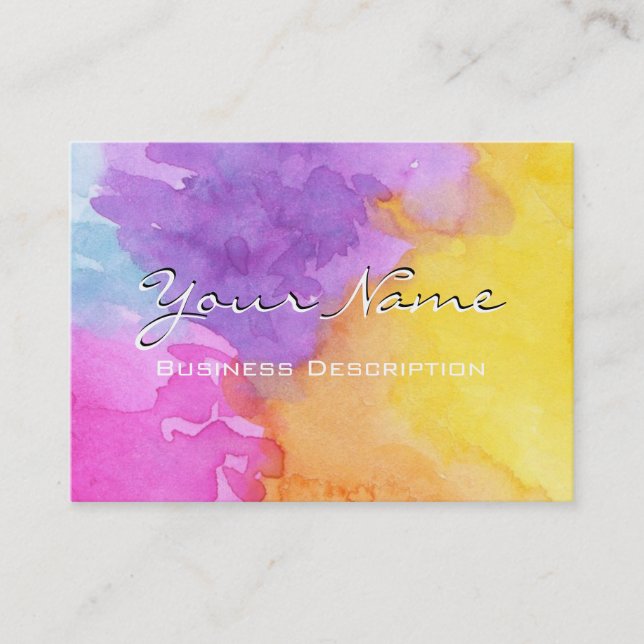 Carte de visite de démarrage aquarelle (Devant)