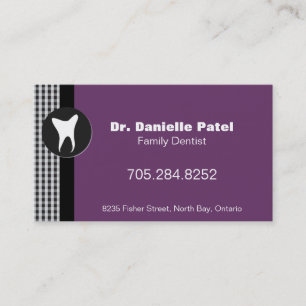 Carte de visite de dentiste de famille -