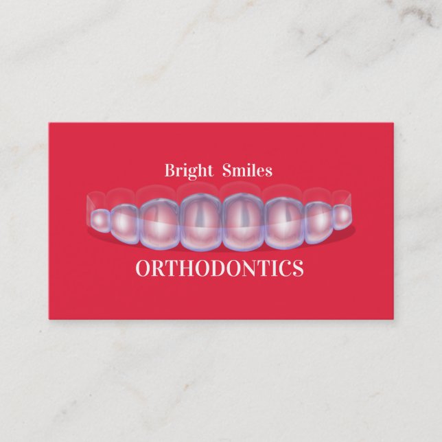 Carte de visite de dentiste d'orthodontiste (Devant)