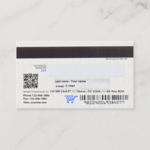 Carte de visite de design de carte de crédit