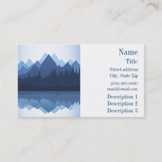 Carte de visite de design de silhouette de montagn