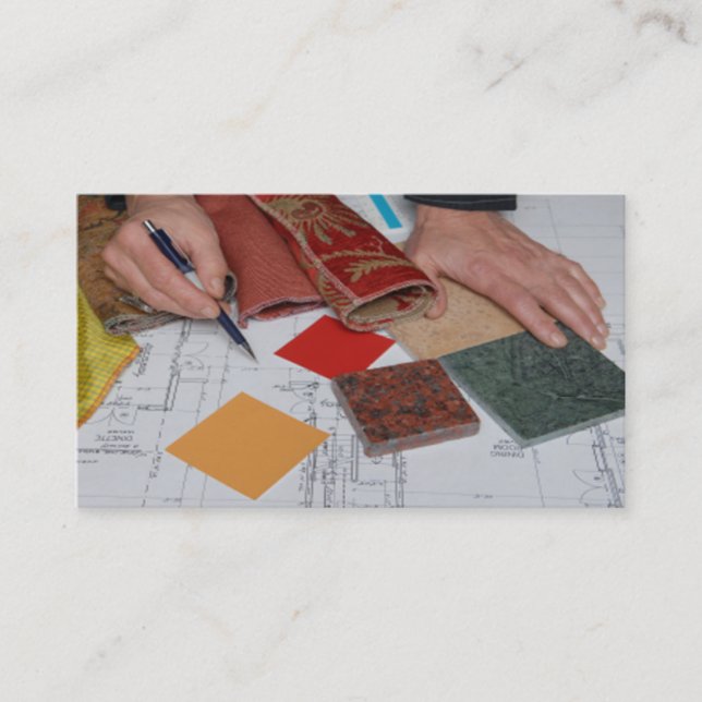 Carte de visite de dessinateur d'intérieurs (Devant)