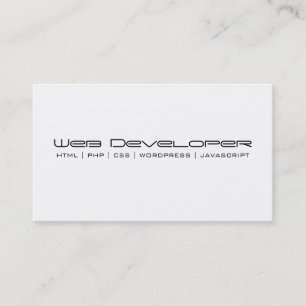 Carte de visite de développeur web