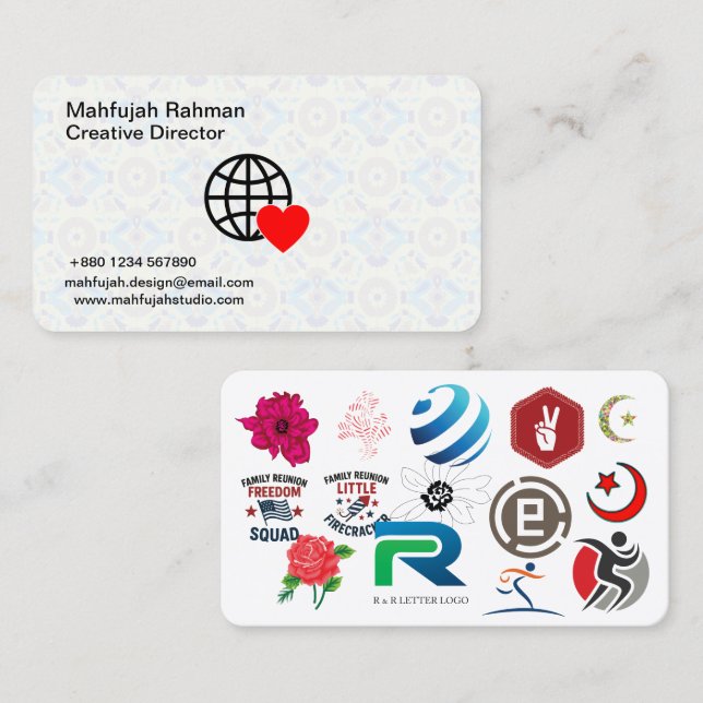 Carte de visite de directeur créatif | Marque mode (Devant / Derrière)