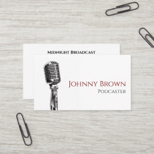 Carte de visite de disc jockey pour podcaster
