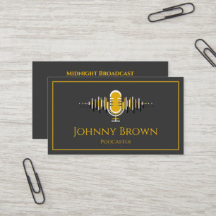 Carte de visite de disc jockey pour podcaster