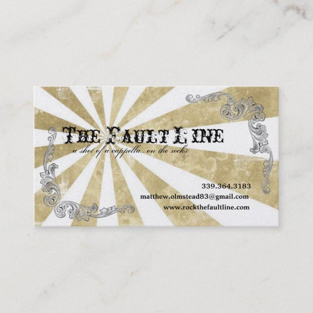 Carte de visite de divertissement de Starbust (Devant)