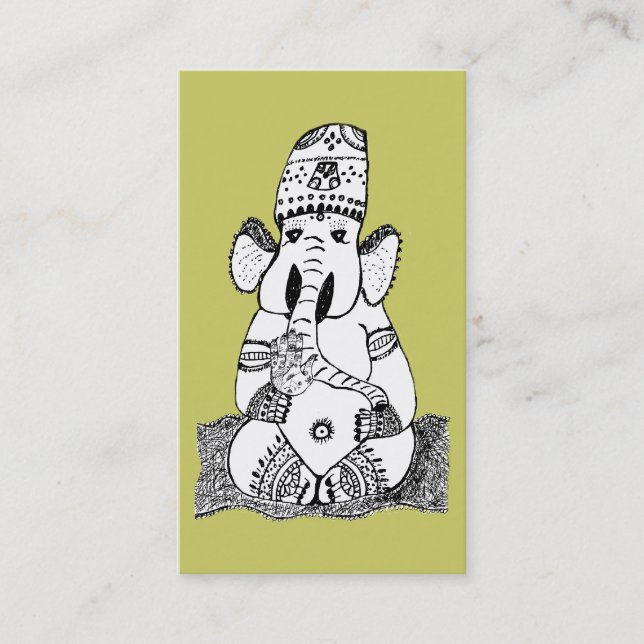 Carte de visite de divinité indoue de Ganesha (Devant)