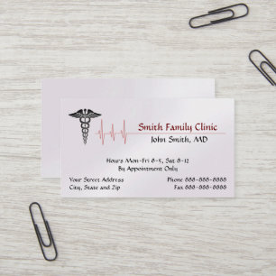 Carte de visite de docteur Physician Medical