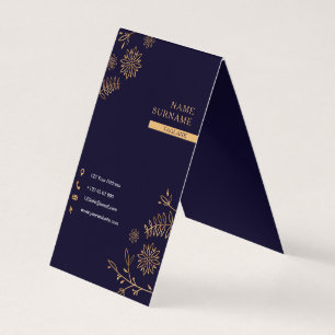 Carte de visite de dossiers Golden Navy