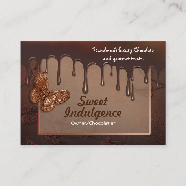 Carte de visite de douceur pour chocolatiers (Devant)