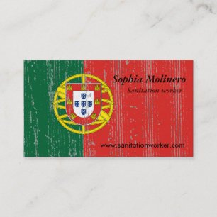 Carte de visite de drapeau du Portugal