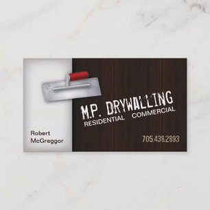 Carte de visite de Drywalling - texture de truelle