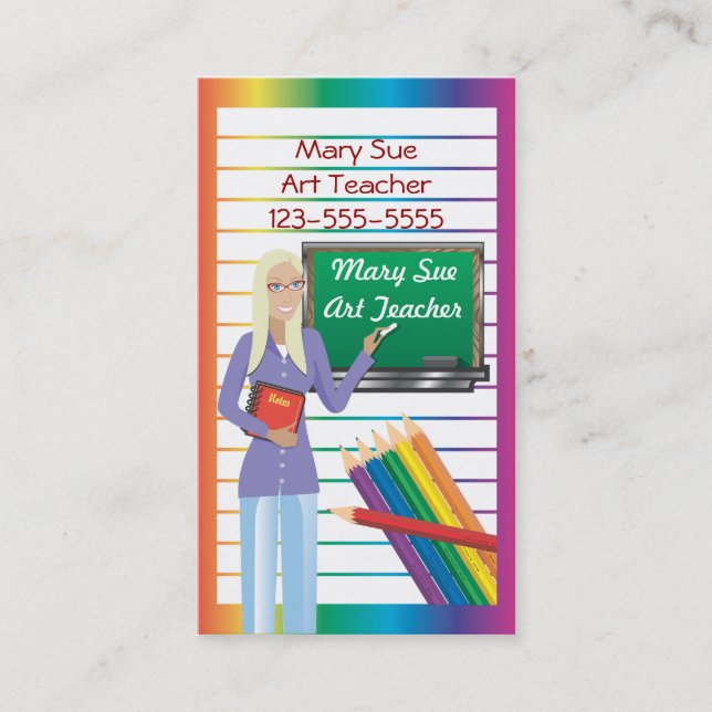 Carte de visite de enseignement (Devant)