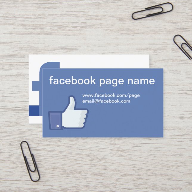 Carte de visite de Facebook CC0059 (Devant/Arrière en situation)