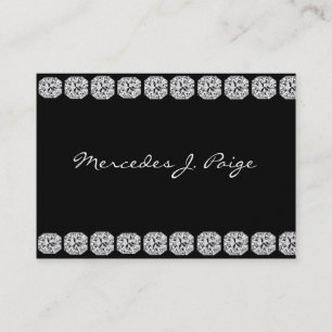 Carte de visite de FAUX de DIAMANT NOIR