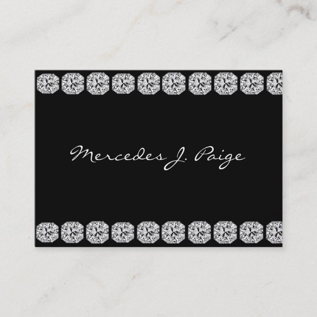 Carte de visite de FAUX de DIAMANT NOIR (Devant)