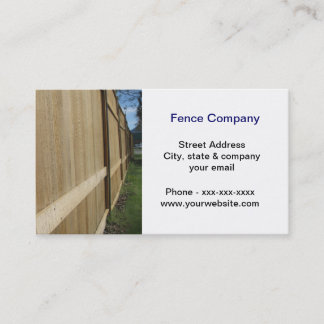 Carte de visite de Fence Company
