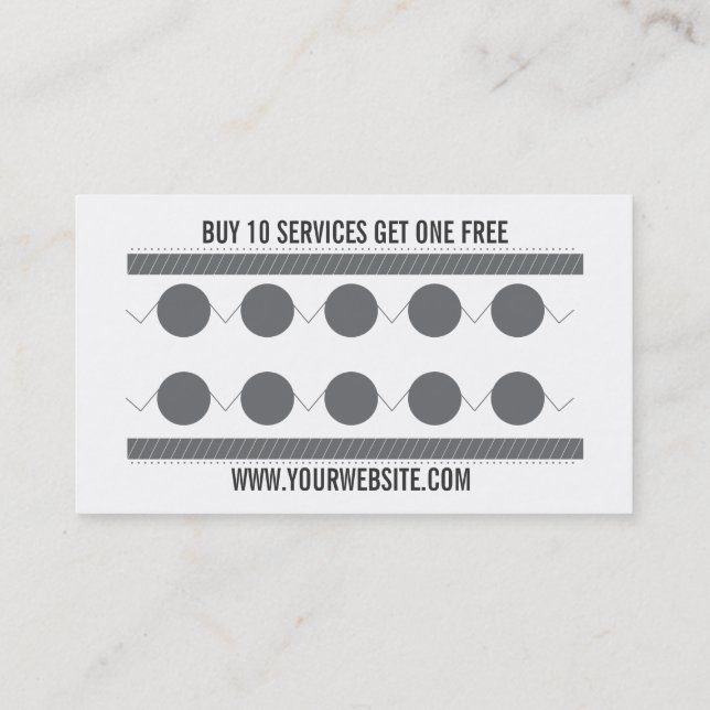 Carte de visite de fidélité de station de lavage (Dos)