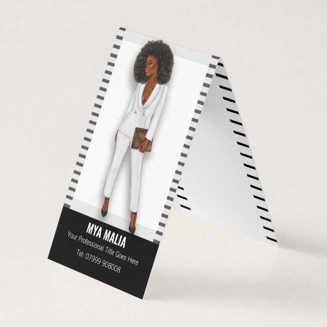 Carte de visite de fille afro-américaine (Devant)