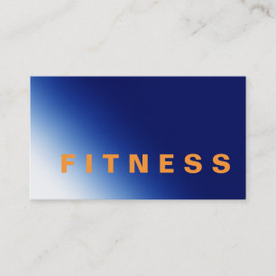 Carte de visite de fitness Arrière - plan bleu