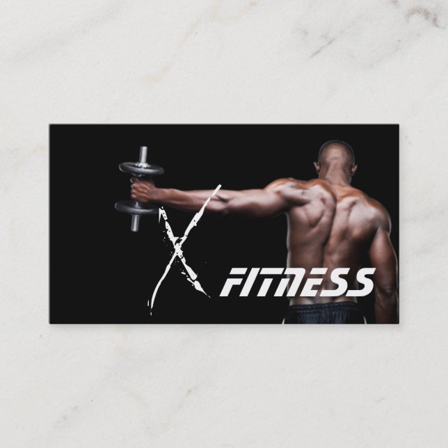 Carte de visite de fitness du formateur personnel (Devant)