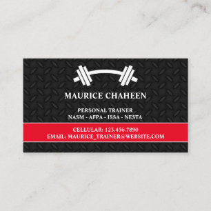 Carte de visite de fitness du formateur personnel