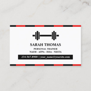 Carte de visite de fitness du formateur personnel