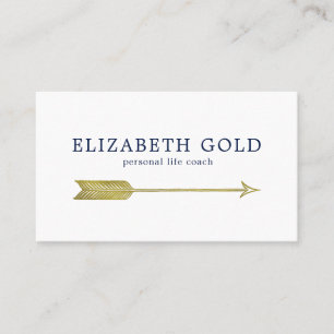 Carte de visite de flèche d'or