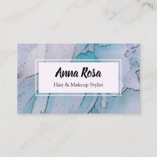Carte De Visite De fleur bleue de *~* pivoine florale artistique