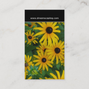 Carte de visite de fleur de Susan observé par noir