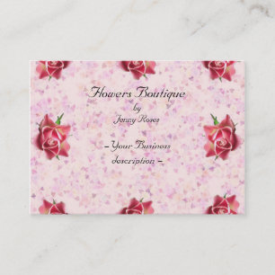 Carte de visite de fleuriste de Deco de roses