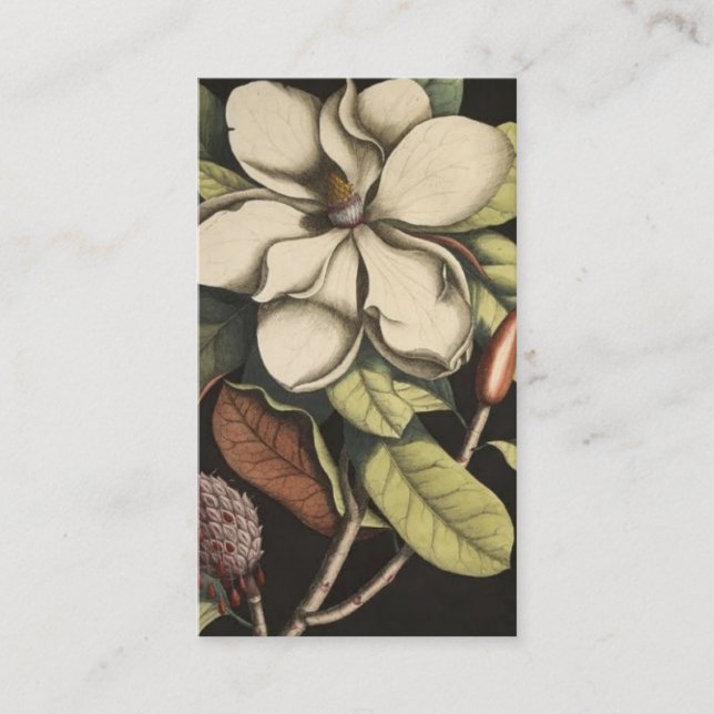 Carte de visite de fleurs Magnolia (Devant)