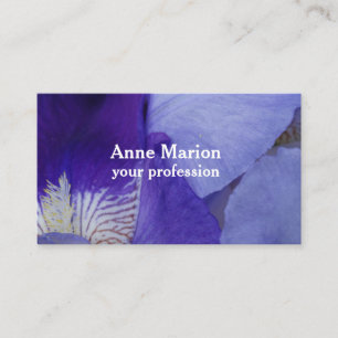 Carte de visite de fleurs violettes
