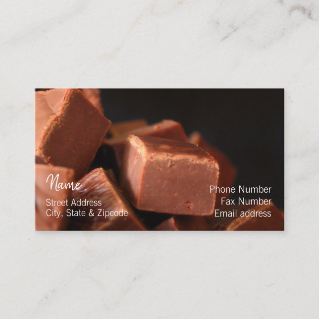 Carte de visite de fondant (Devant)