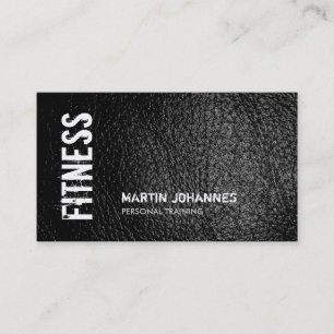 Carte de visite de formateur personnel en cuir