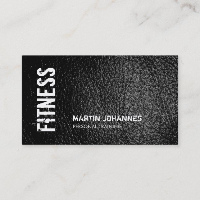 Carte de visite de formateur personnel en cuir (Devant)