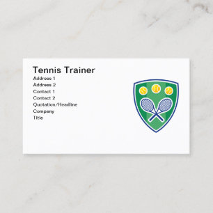 Carte de visite de formation de tennis