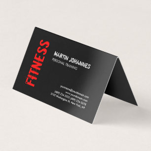 Carte de visite de formation personnel Red Black F