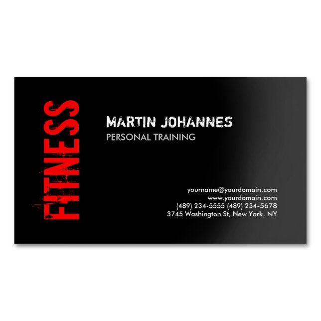 Carte de visite de formation personnel Red Black F (devant)